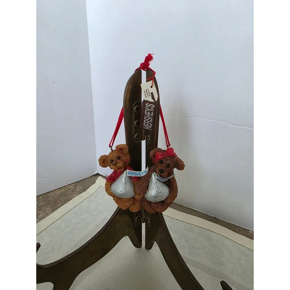 Hersheys Kisses Bears Ornament Kurt Adler Resin Christmas‎ Decor Holiday